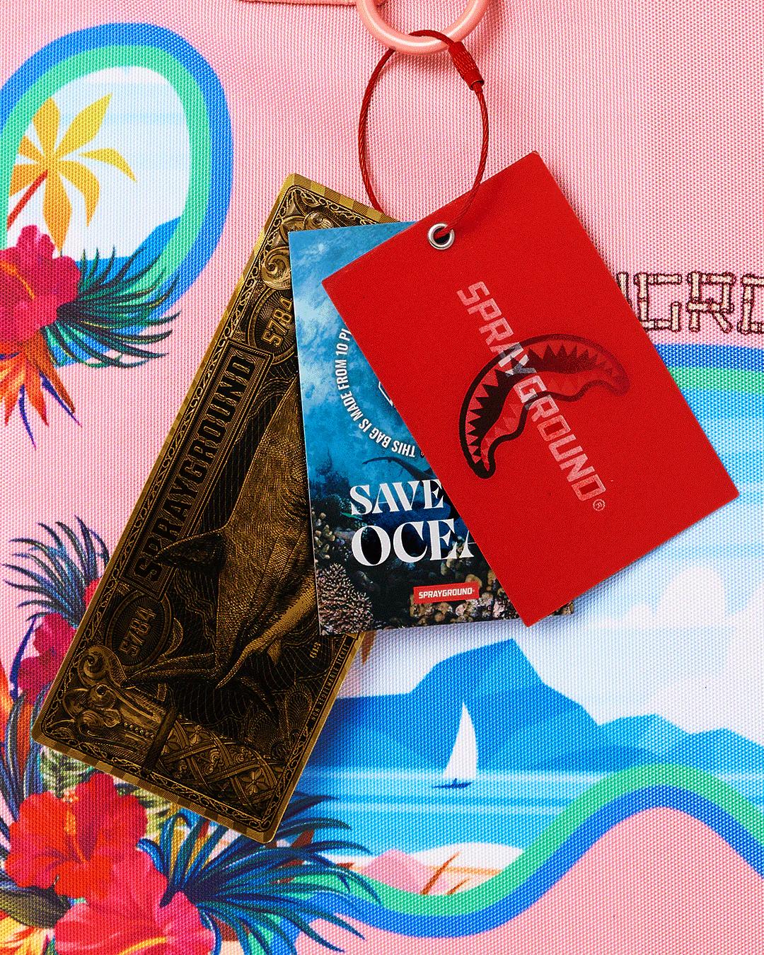 Sprayground BORA BORA SHARK ISLAND VILLA BEACH TOTE
