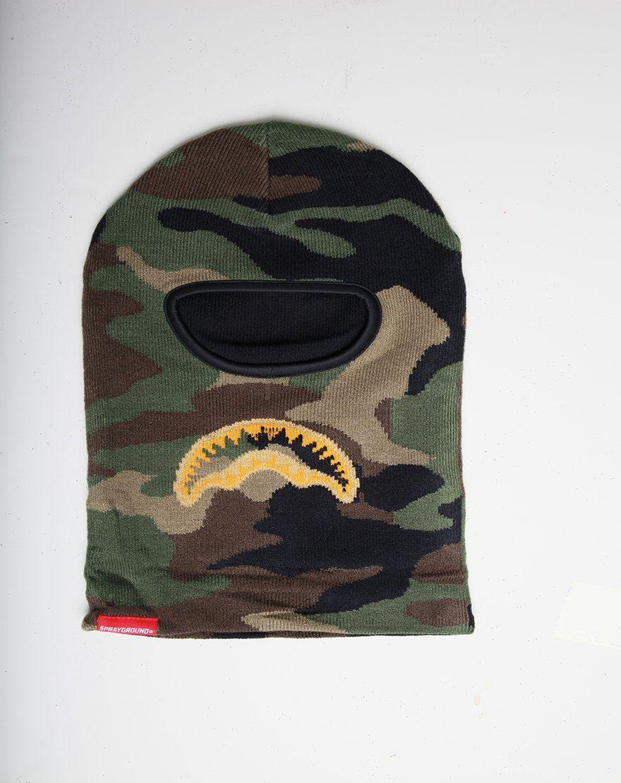 Sprayground GOLD KNIT SHARK MOUTH SKI MASK
