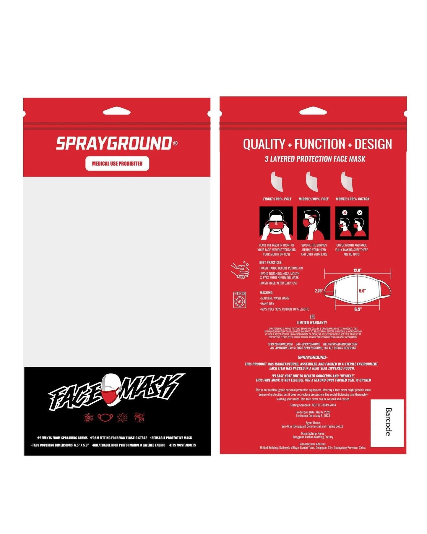 Sprayground CAMO SHARKMOUTH FORM-FITTING MASK