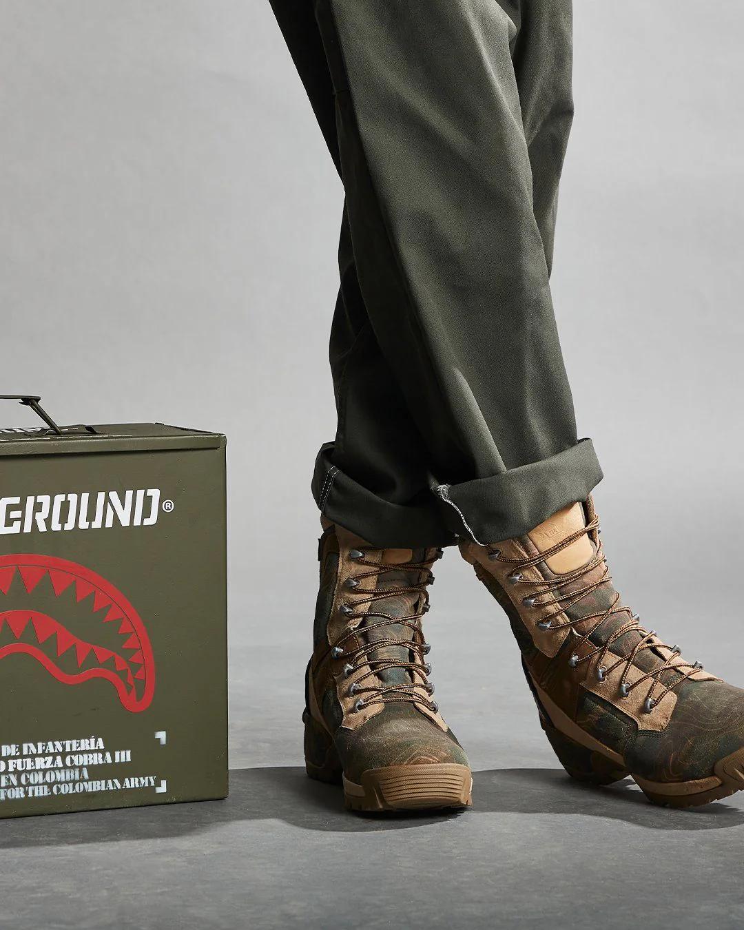 Sprayground CAMO TERRAIN FUERZA COBRA PARATROOPER BOOTS - MADE IN COLOMBIA NUMBERE