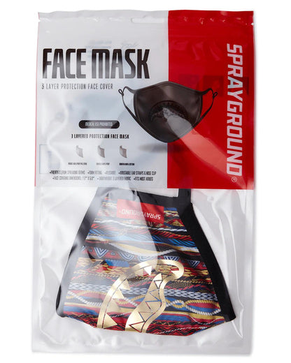 Sprayground 1994 GOLD METALLIC SHARK POLYESTER FACE MASK