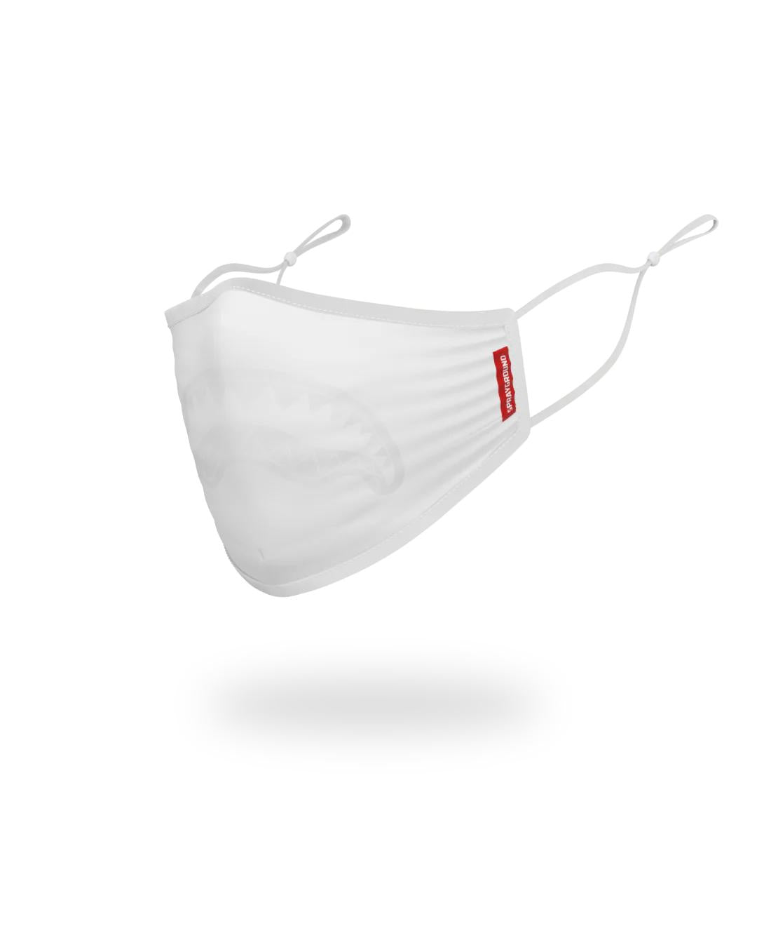 Sprayground ADULT WHITE ON WHITE SHARK FORM-FITTING FACE MASK