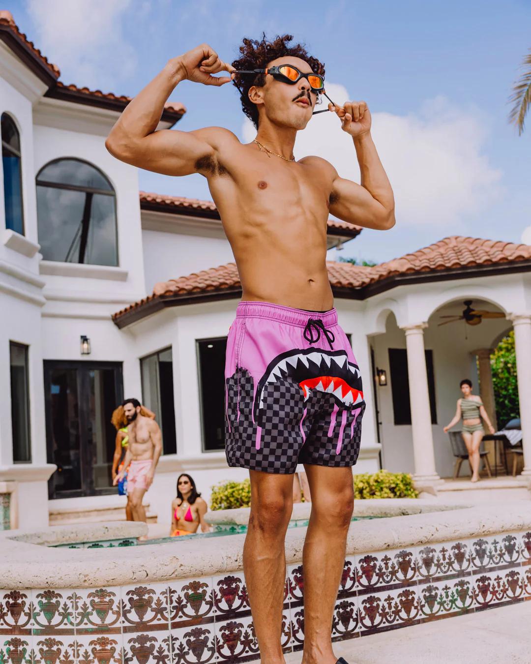 Sprayground OCEAN DRIP CHECK SWIM SHORT