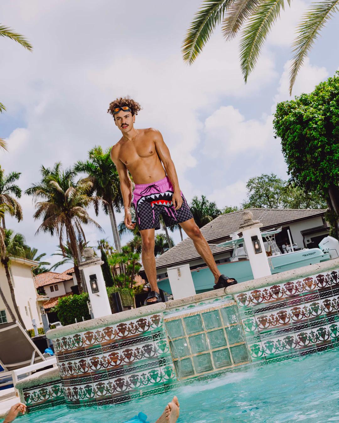 Sprayground OCEAN DRIP CHECK SWIM SHORT