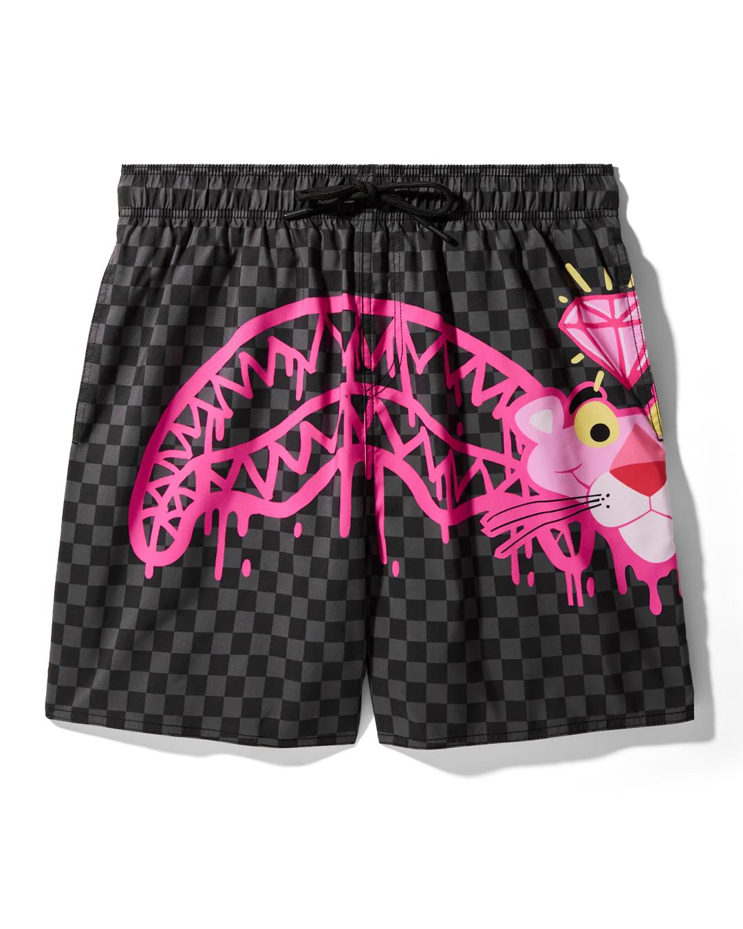 Sprayground PINK PANTHER DIAMOND SHARK SWIM SHORTS