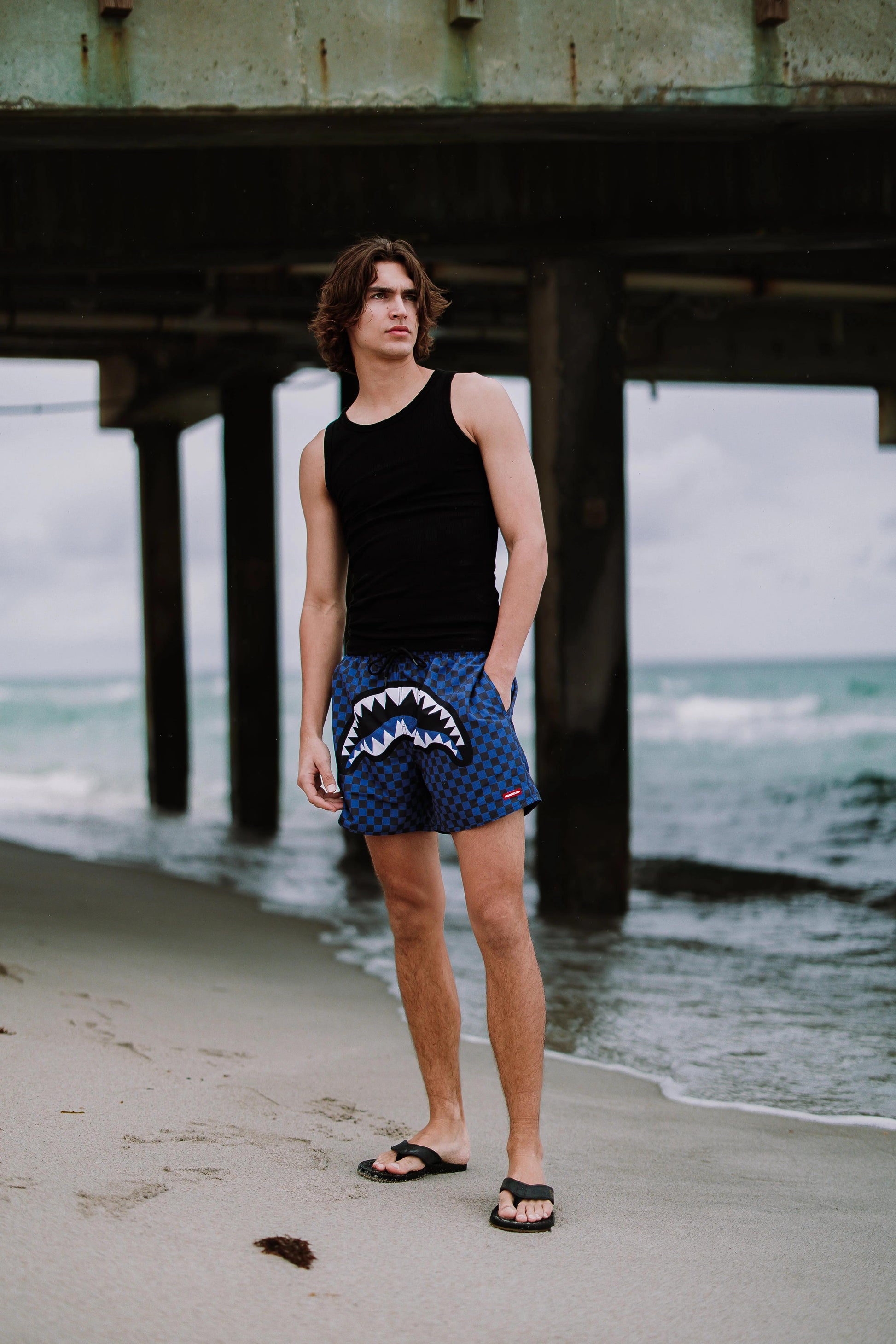 Sprayground MIDNIGHT MAGIC SHARKS IN PARIS SWIM SHORTS
