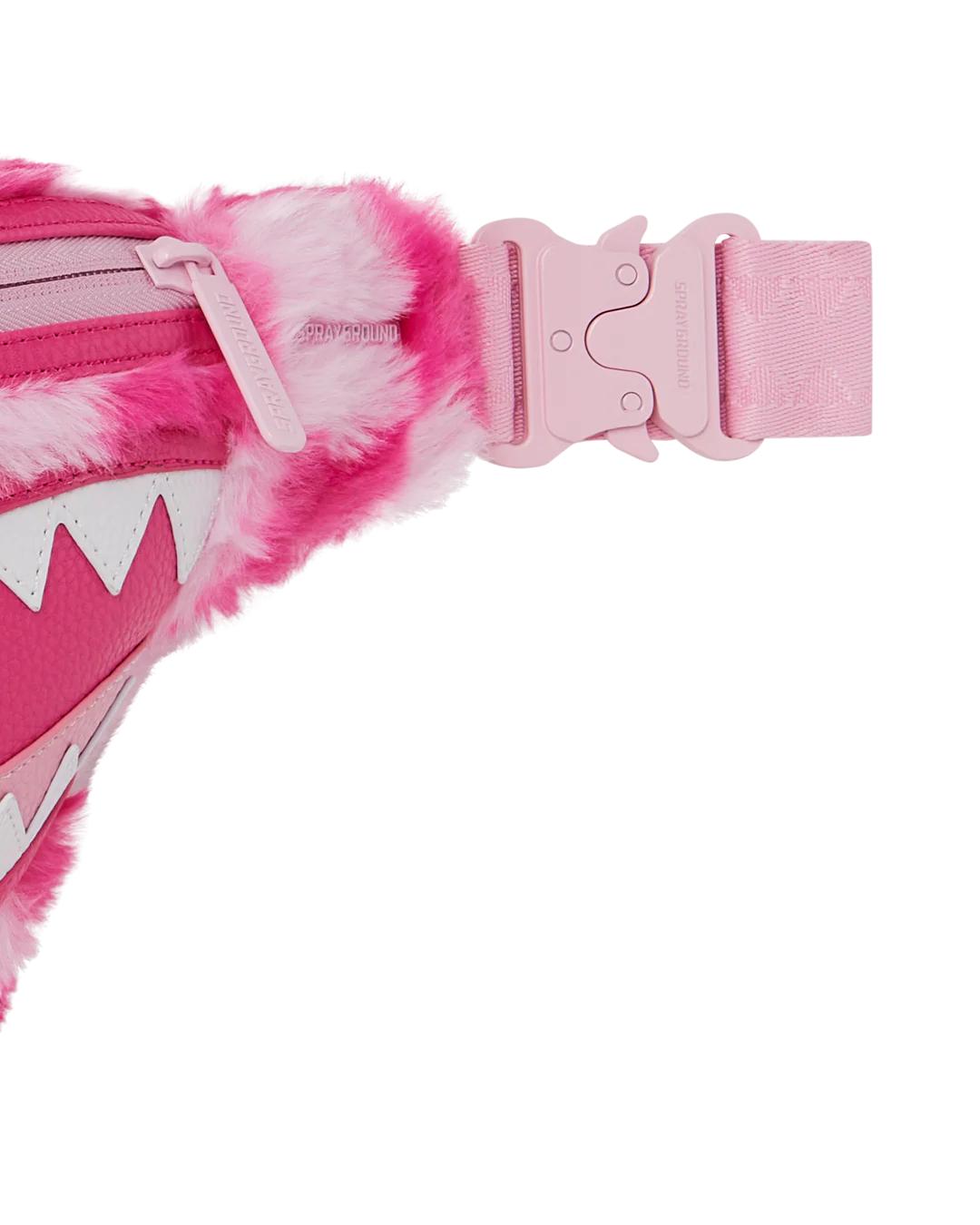 Sprayground FURZILLA SHARK (PINK CHECK) SAVVY CROSSBODY