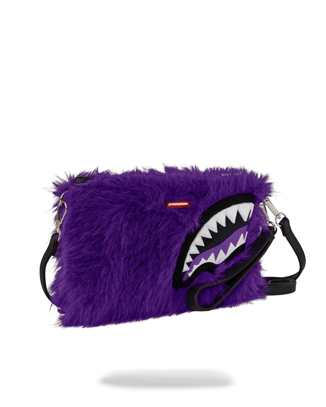 Sprayground FURZILLA SHARK (PURP) CROSSOVER CLUTCH