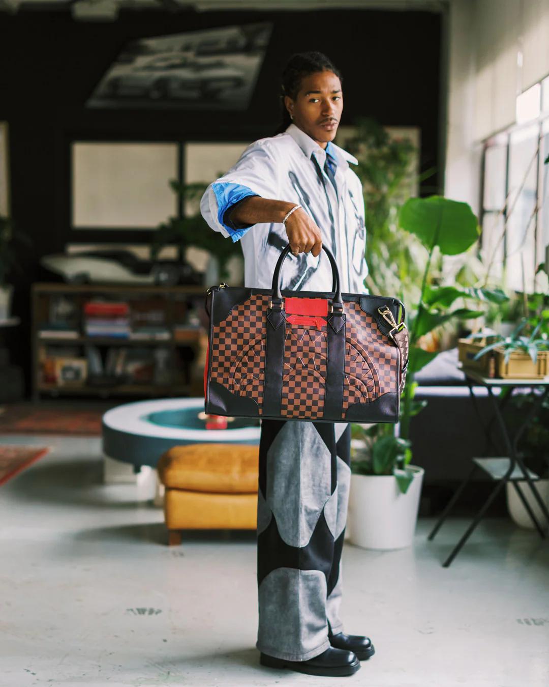 Sprayground KATANA CHECK BOSS PYRAMID DUFFLE