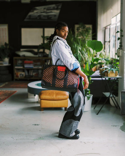 Sprayground KATANA CHECK BOSS PYRAMID DUFFLE