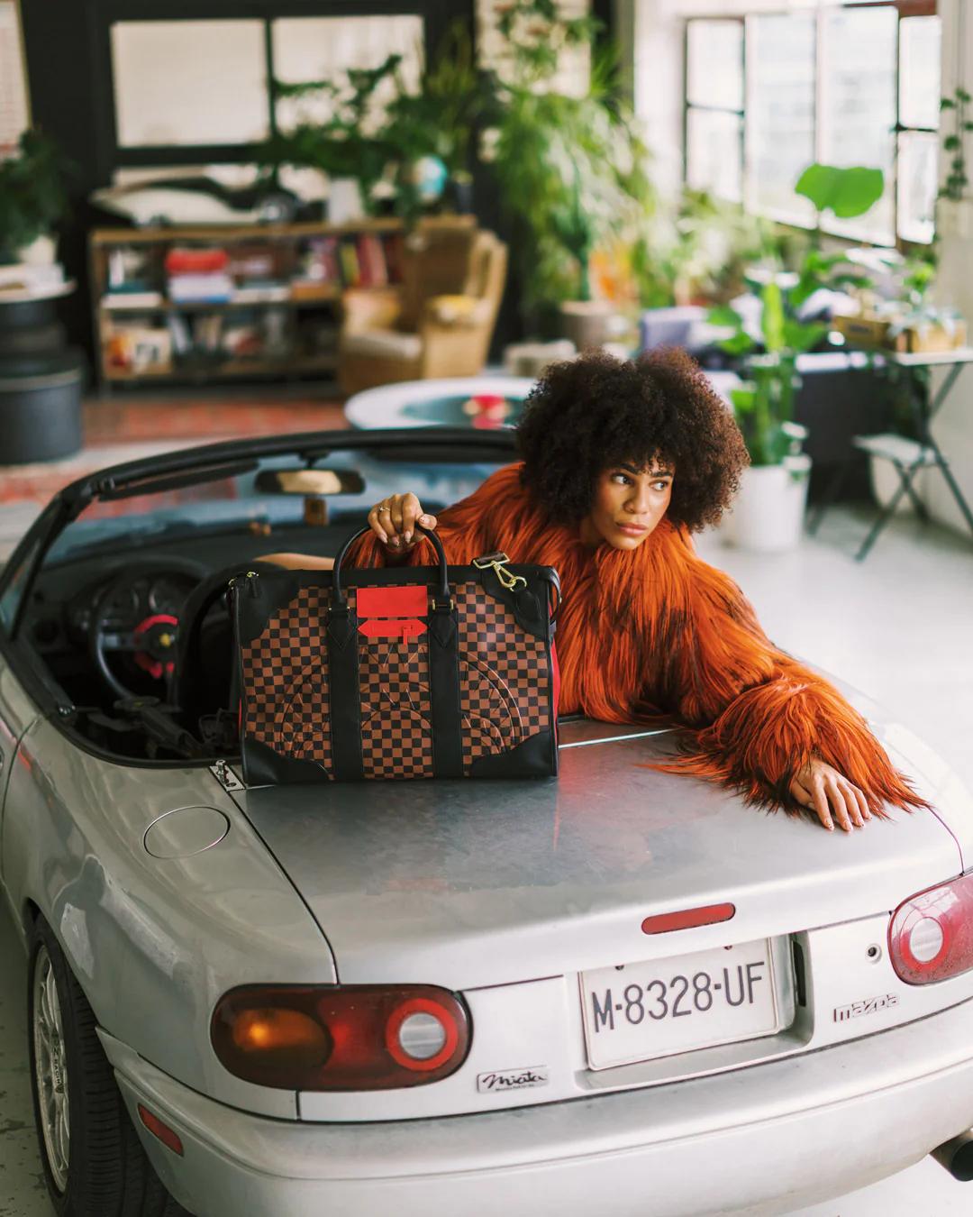 Sprayground KATANA CHECK BOSS PYRAMID DUFFLE
