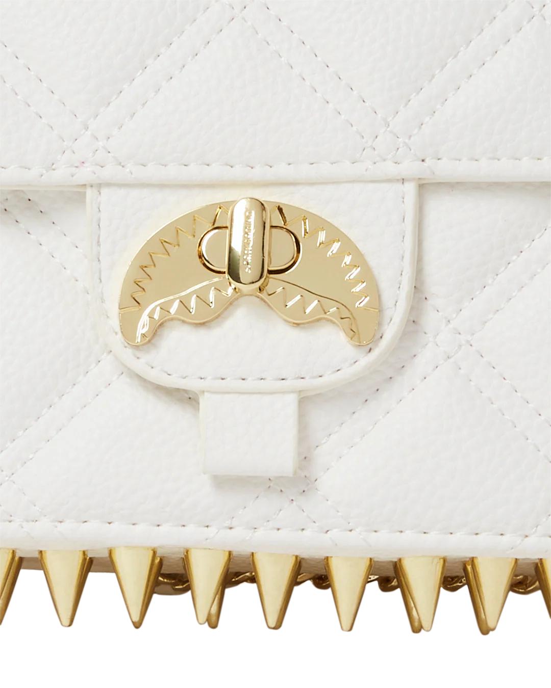 Sprayground RIVIERA LE BLANC GOLD CHAIN SHARK HANDBAG