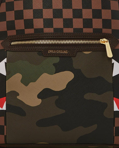 Sprayground EXTERIOR GOLD ZIP POCKET SHARKS IN PARIS SAVAGE BACKPACK