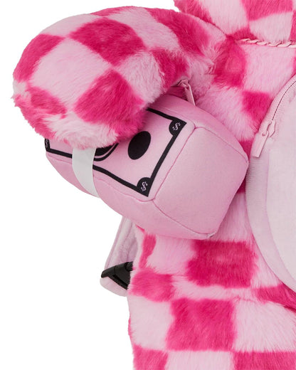 Sprayground FURZILLA SHARK (PINK CHECK) MONEYBEAR BACKPACK