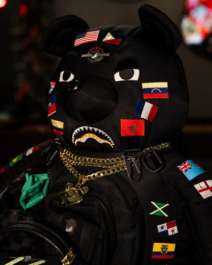 Sprayground JAMES FIRST CLASS GLOBAL FLAGS MONEYBEAR BACKPACK