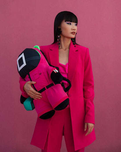 Sprayground SQUID GAME COLLAB PINK SOLDIERS BEAR BACKPACK