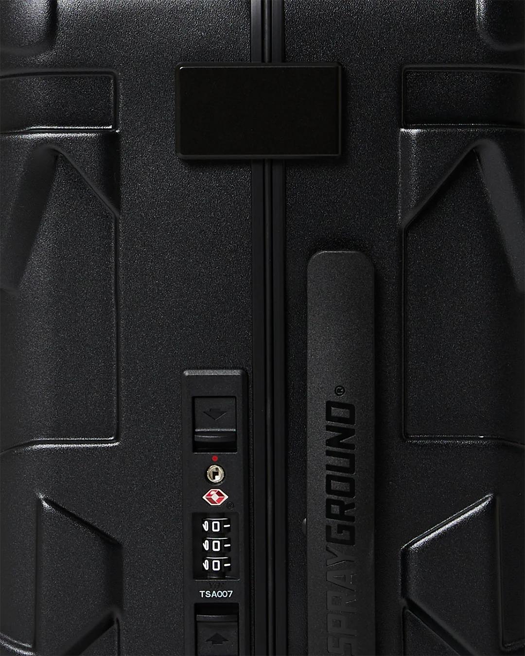 Sprayground THE JOURNEY BEGINS SHARKITECTURE CARRY-ON LUGGAGE BLACK WITH EXTRA STI