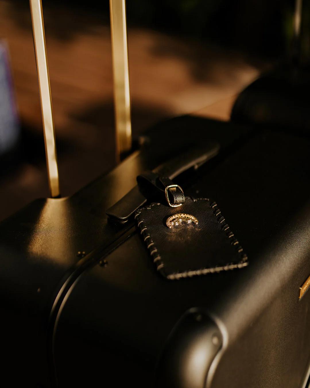 Sprayground REALITY CHECK SHARKITECTURE CARRY-ON JETBLACK LUGGAGE (GOLD HARDWARE)