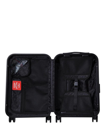 Sprayground REALITY CHECK SHARKITECTURE CARRY-ON JETBLACK LUGGAGE (GOLD HARDWARE)