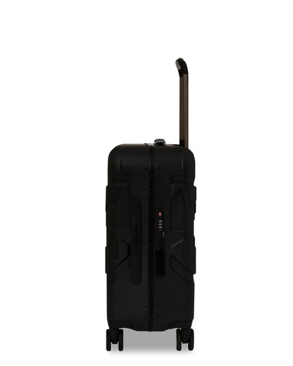 Sprayground REALITY CHECK SHARKITECTURE CARRY-ON JETBLACK LUGGAGE (GUNMETAL HARDWA