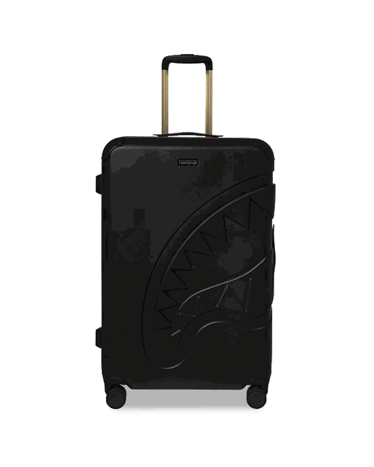 Sprayground REALITY CHECK SHARKITECTURE FULL-SIZE JETBLACK LUGGAGE (GOLD HARDWARE)