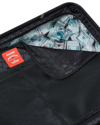 Sprayground REALITY CHECK SHARKITECTURE FULL-SIZE JETBLACK LUGGAGE (GOLD HARDWARE)