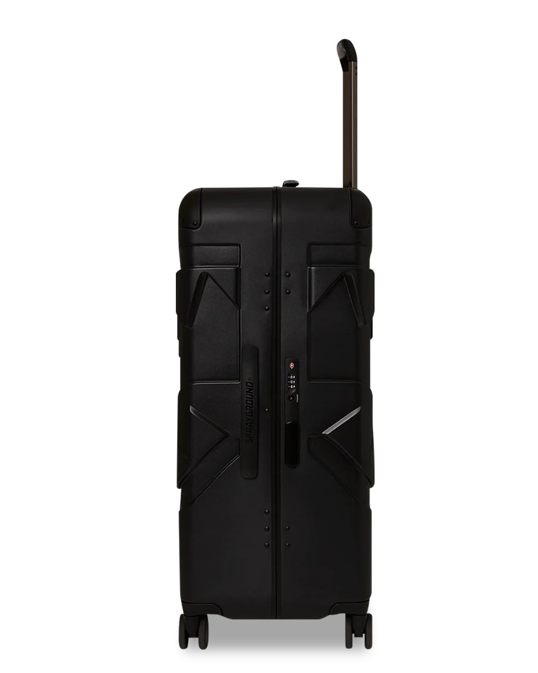 Sprayground REALITY CHECK SHARKITECTURE FULL-SIZE JETBLACK LUGGAGE (GUNMETAL HARDW