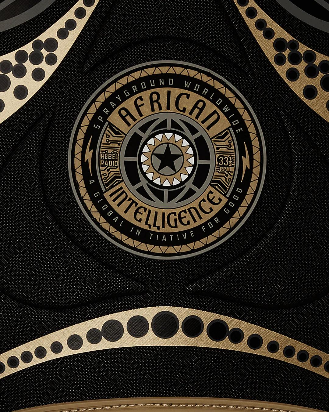 Sprayground A.I. AFRICAN INTELLIGENCE SHARKS OF THE GOLD OCEAN BACKPACK - SANDFLOW