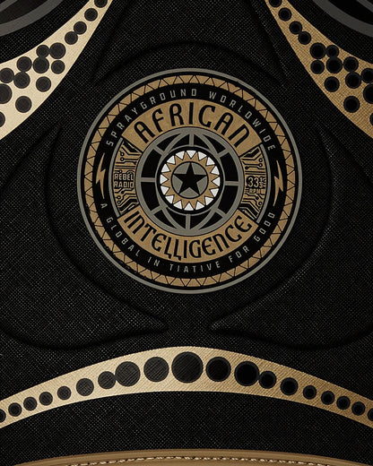 Sprayground A.I. AFRICAN INTELLIGENCE SHARKS OF THE GOLD OCEAN BACKPACK - SANDFLOW