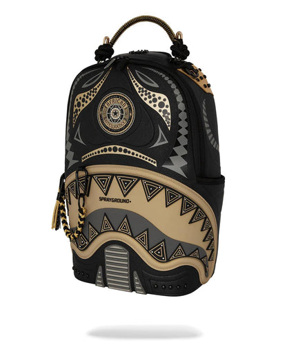 Sprayground A.I. AFRICAN INTELLIGENCE SHARKS OF THE GOLD OCEAN BACKPACK - SANDFLOW