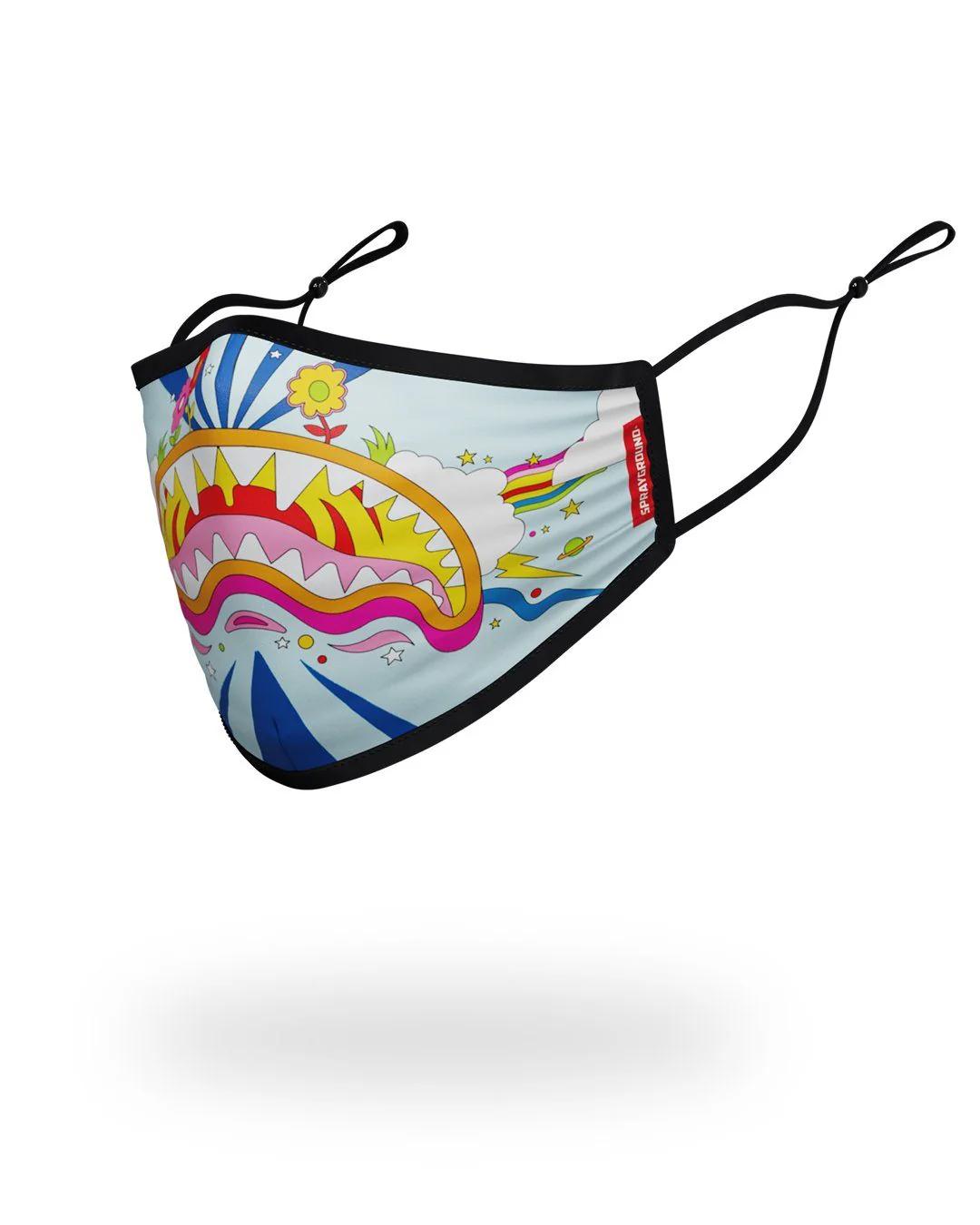 Sprayground ADULT GROOVY SHARK FORM FITTING FACE MASK