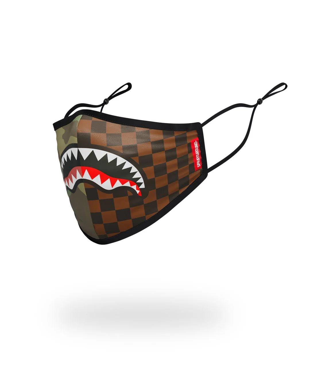 Sprayground KIDS FORM FITTING MASK: CHECKS & CAMO