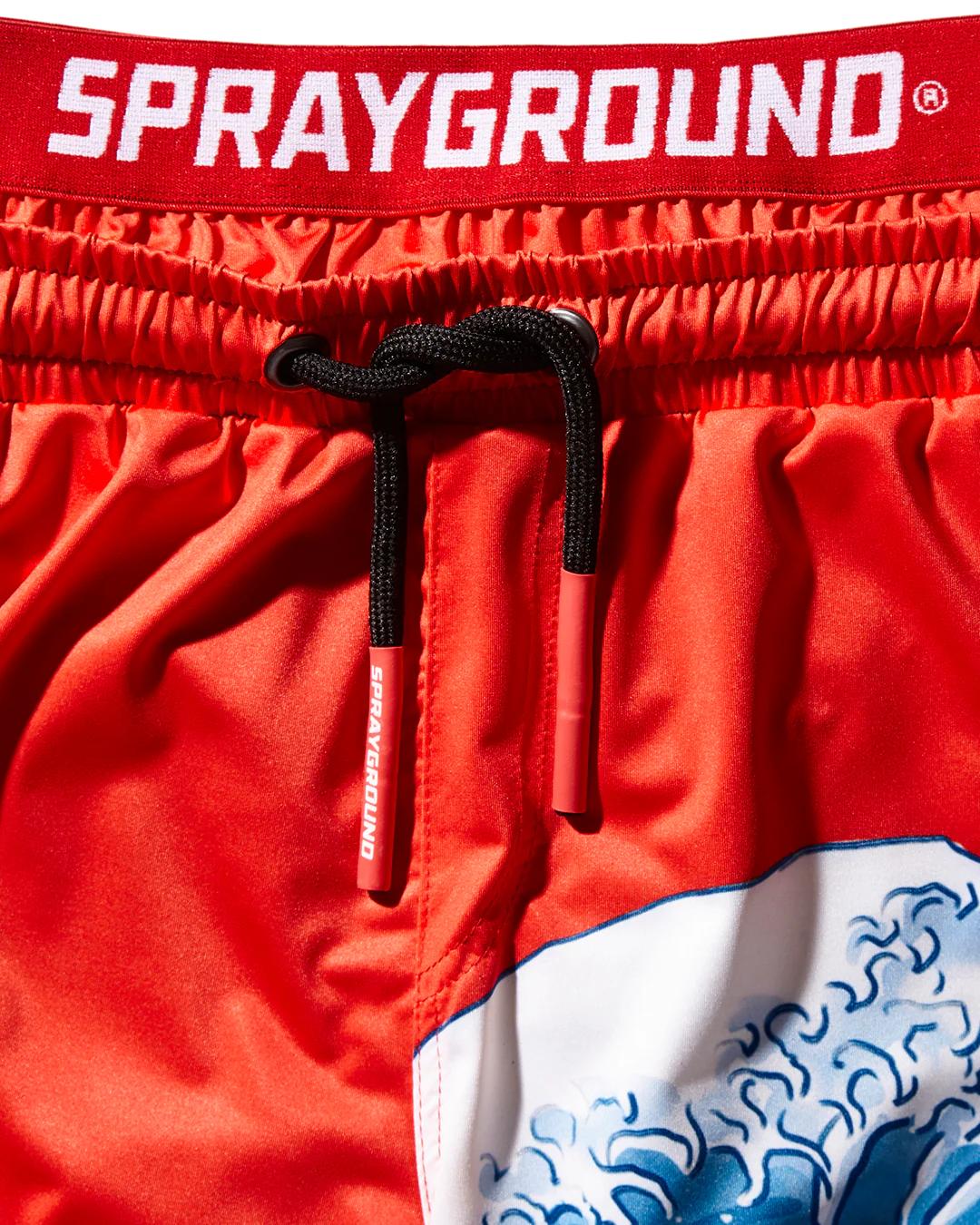 Sprayground KIDS JAPAN WAVE SWIM TRUNKS (RED)