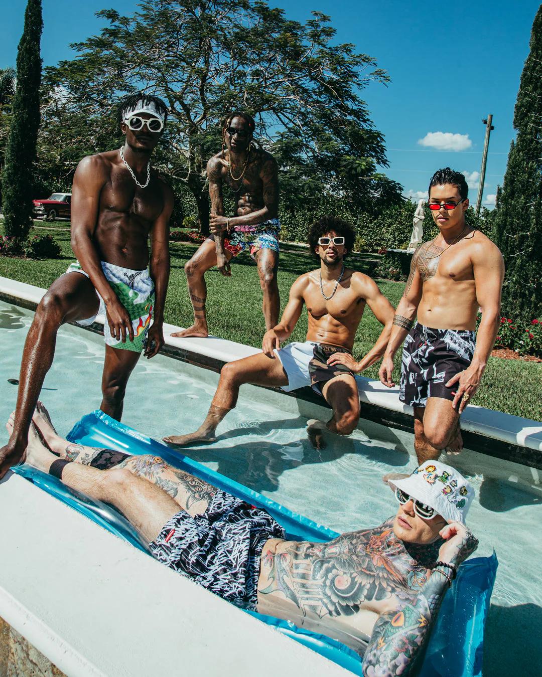 Sprayground SPLIT BITE CAMO SHOTO SWIM TRUNKS