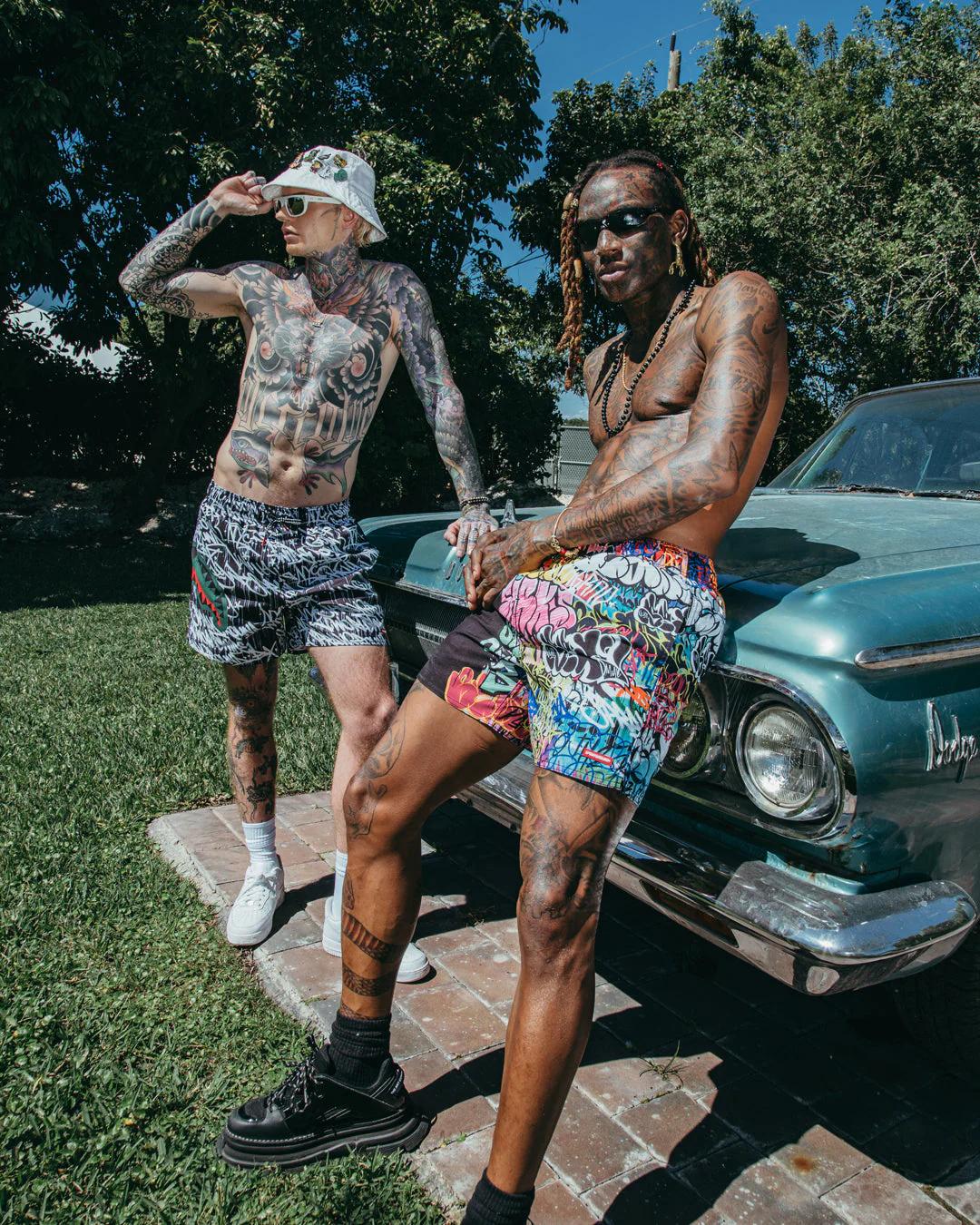 Sprayground HALF GRAFF SHOTO SWIM TRUNKS