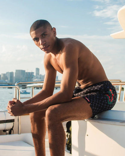 Sprayground MIDNIGHT MONEY PATTERN SHOTO SWIM TRUNKS