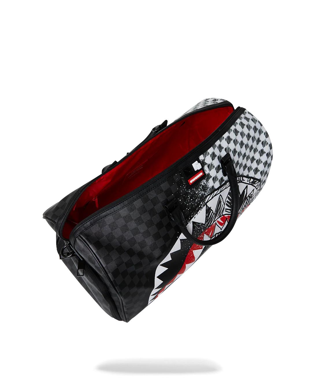 Sprayground SCRIBBLE DRIBBLE CHECK DUFFLE