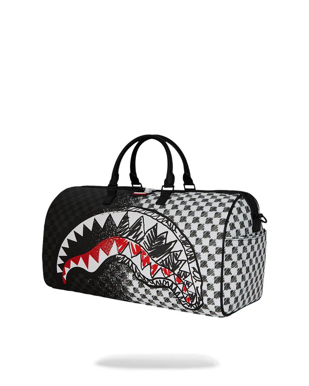 Sprayground SCRIBBLE DRIBBLE CHECK DUFFLE