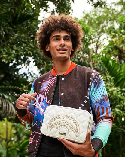 Sprayground RIVIERA LE BLANC GOLD CHAIN SHARK TOILETRY BAG