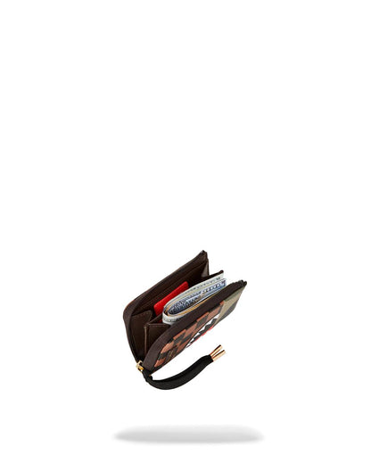 Sprayground EXTERIOR GOLD ZIP POCKET SHARKS IN PARIS WALLET