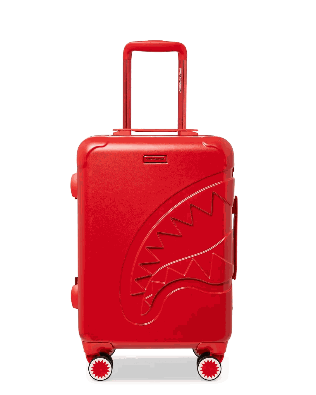 Sprayground MOLDED SHARKITECTURE RED HARDSHELL CARRY-ON LUGGAGE