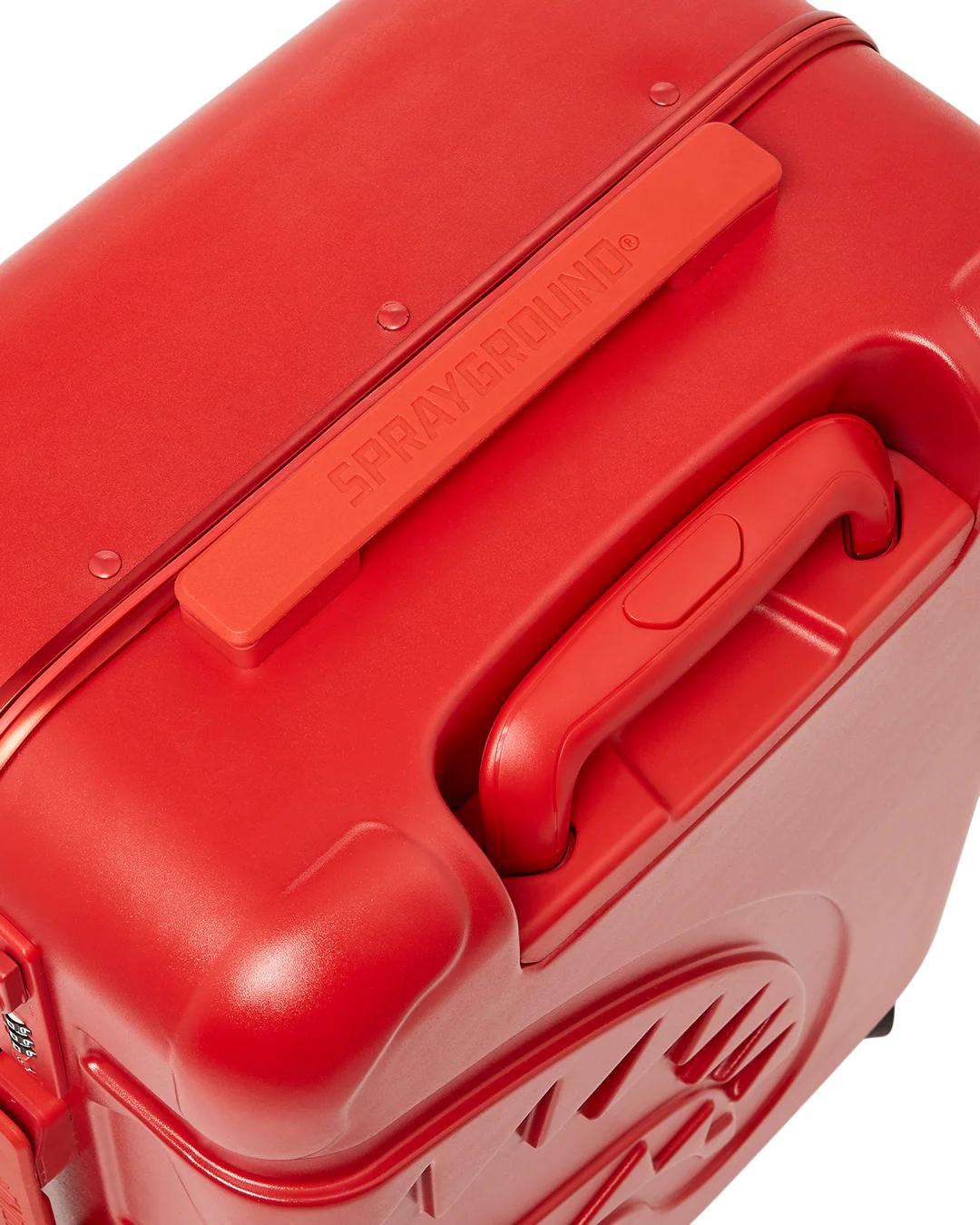 Sprayground MOLDED SHARKITECTURE RED HARDSHELL CARRY-ON LUGGAGE