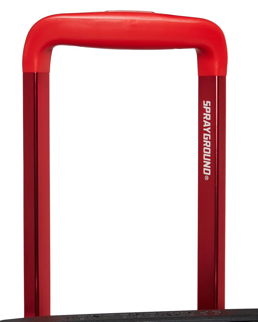 Sprayground MOLDED SHARKITECTURE RED HARDSHELL CARRY-ON LUGGAGE