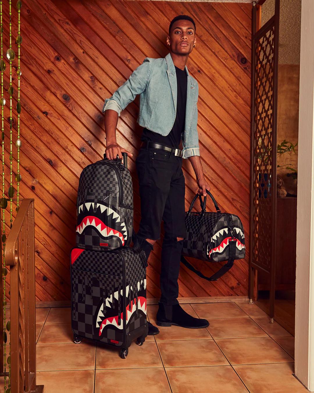 Sprayground XTC GREY SHARKS IN PARIS JETSETTER CARRY-ON LUGGAGE