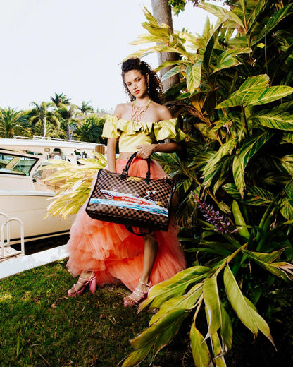 Sprayground THE 305 SPEEDBOAT GETAWAY PYRAMID DUFFLE