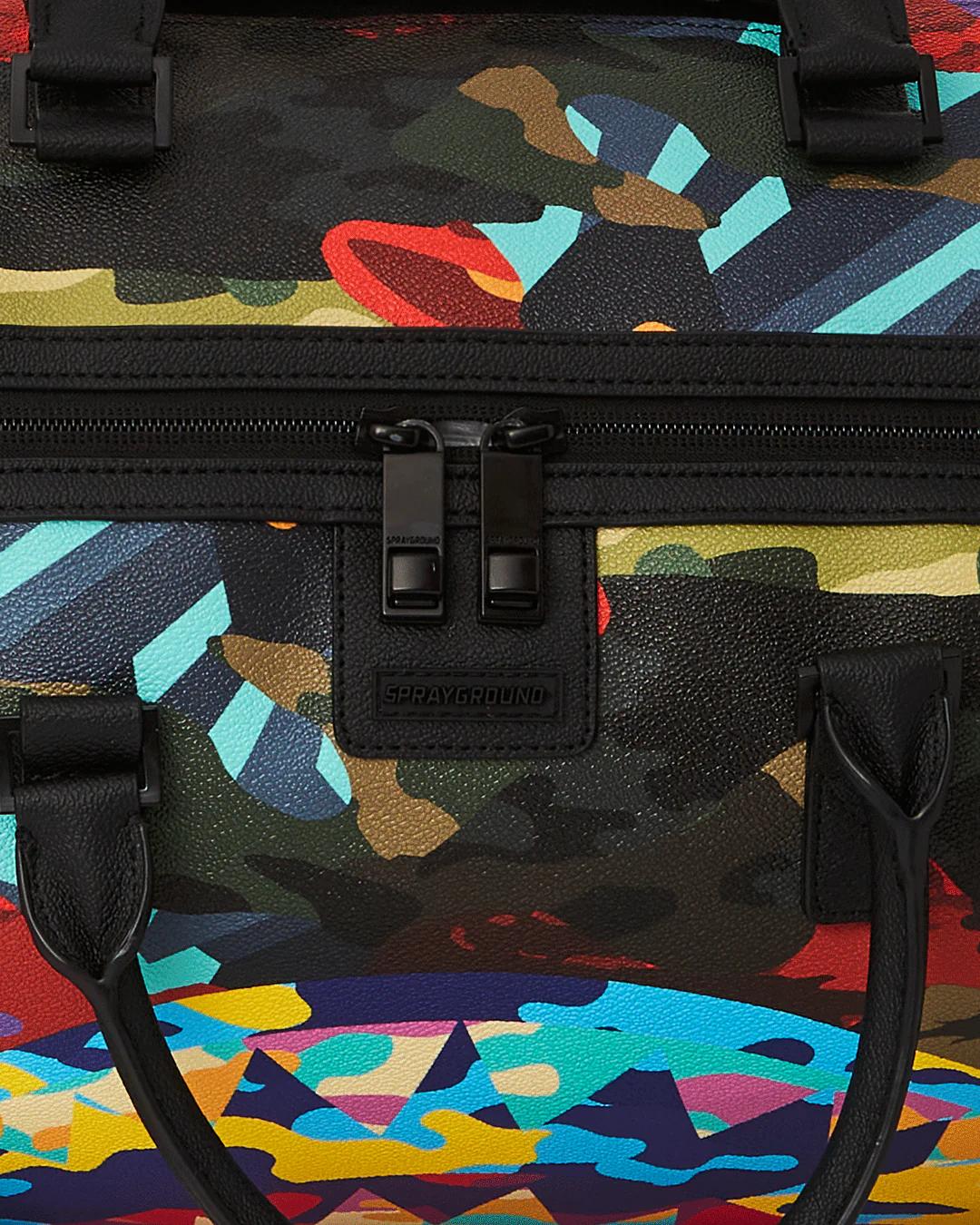 Sprayground SLICED AND DICED CAMO DUFFLE
