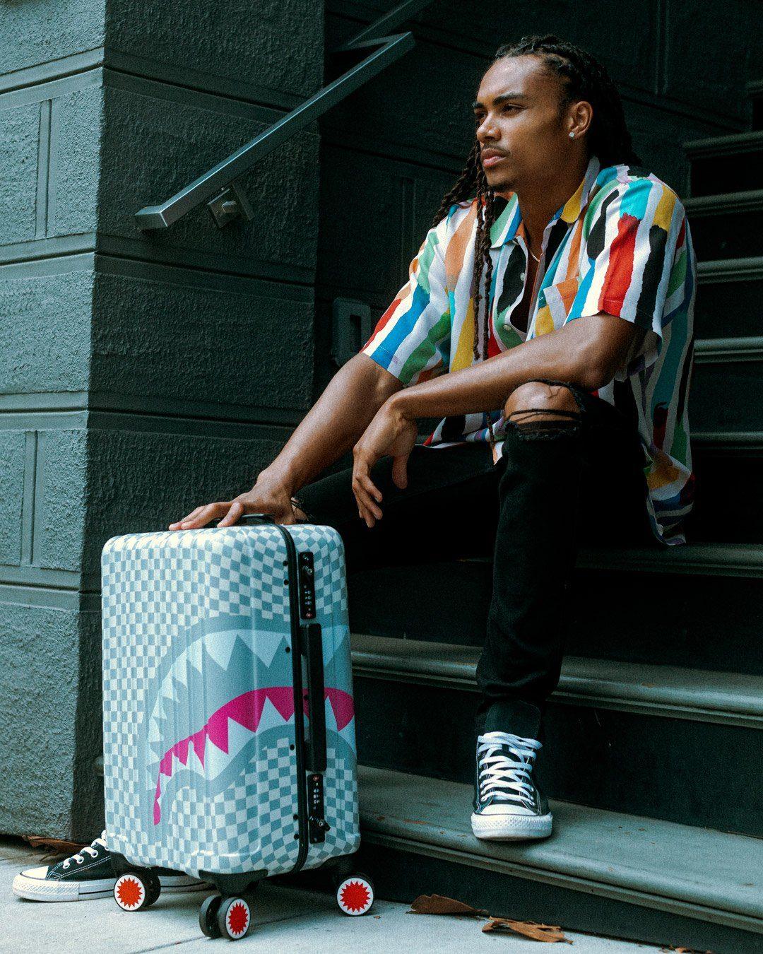 Sprayground ROSE ALL DAY LA PALAIS SHARKNAUTICS HARDSHELL CARRY-ON LUGGAGE