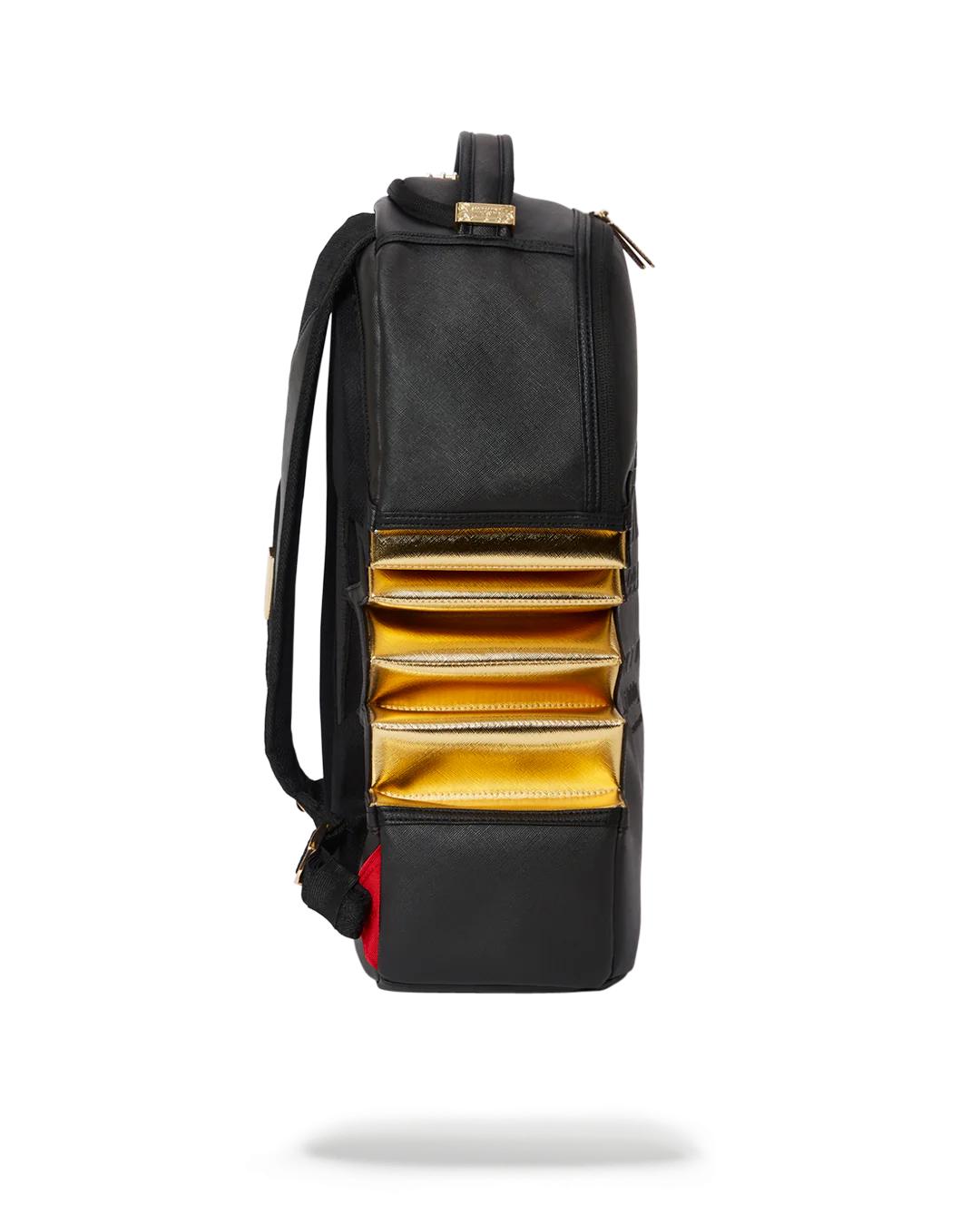 Sprayground A.i.3 SHARK BITE BLACK GOLD BACKPACK (DLXV)