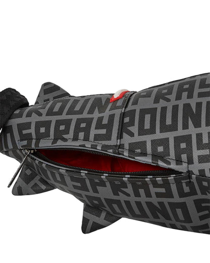 Sprayground SHARKFINITY STEALTH PILOT SHARK SHAPE DUFFLE