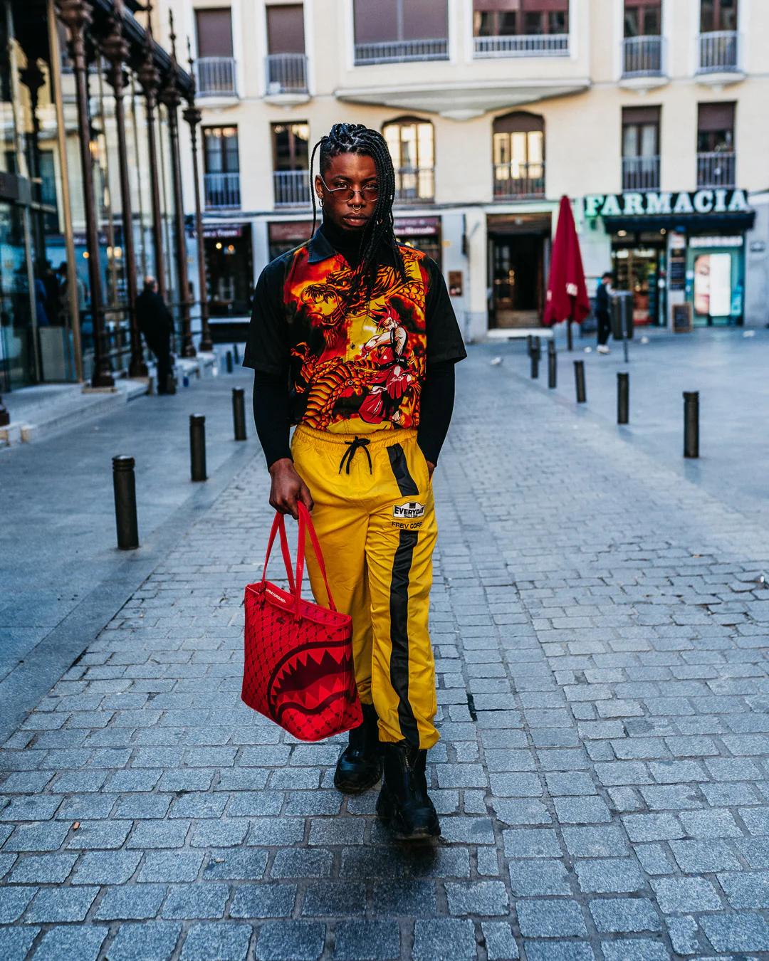 Sprayground MONEY PATTERN BRICK TOTE